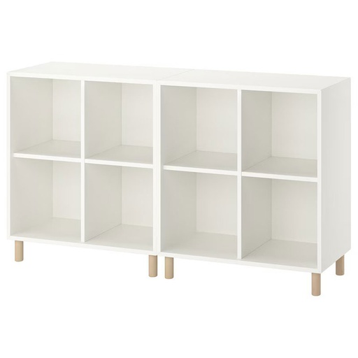 EKET Cabinet Combination with Legs, White-Wood140X35X80 cm