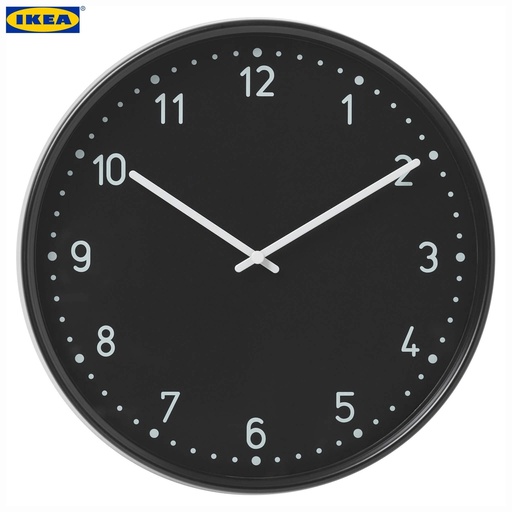 BONDIS wall clock low-voltage/black 38 cm