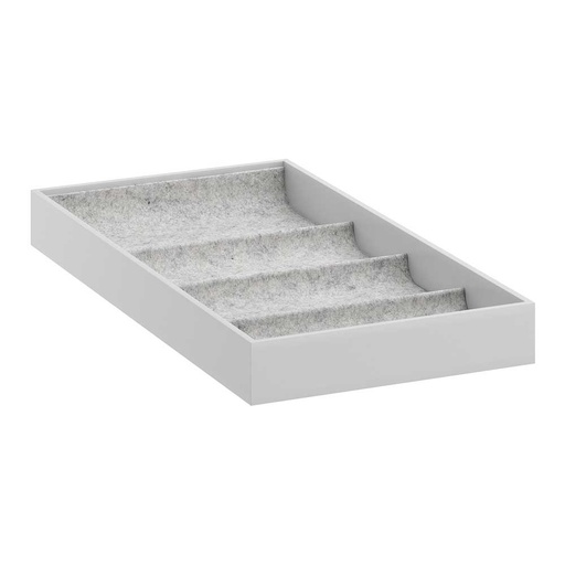 KOMPLEMENT Insert with 4 Compartments, Light Grey 25X53X5 cm