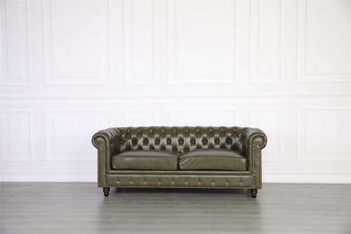 Doha Chesterfield Leather Sofa, 3 Seater