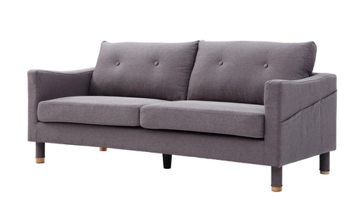 Zaire 3 Seater Sofa, Dark Grey