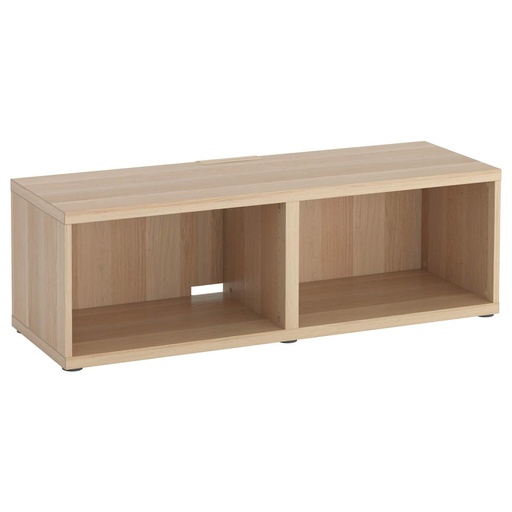 Besta TV Bench white stained oak effect 120x40x38 cm