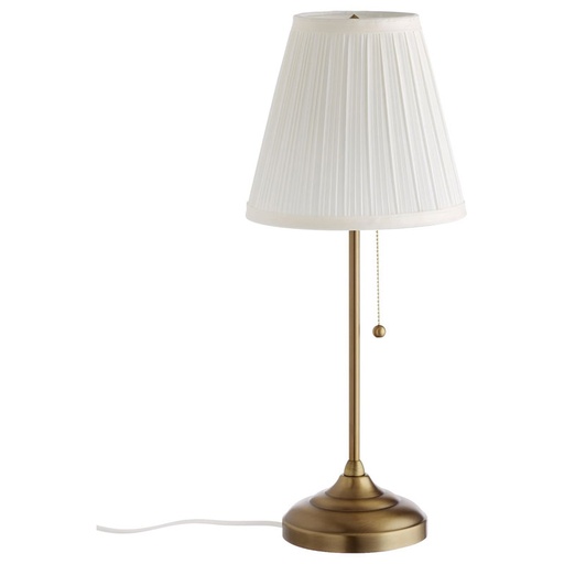 IKEA Arstid Table Lamp, Brass, White-