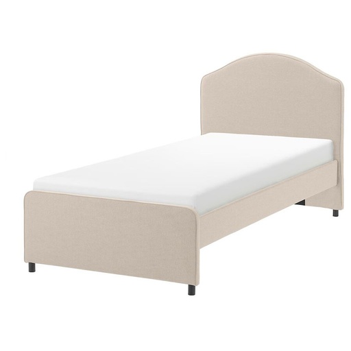 HAUGA Upholstered Bed Frame Lofallet Beige 90X200 cm