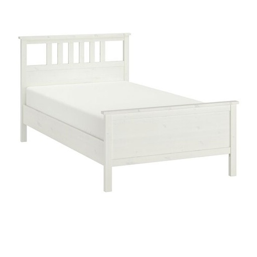 HEMNES Bed Frame, White Stain, Luröy 120 X 200 cm