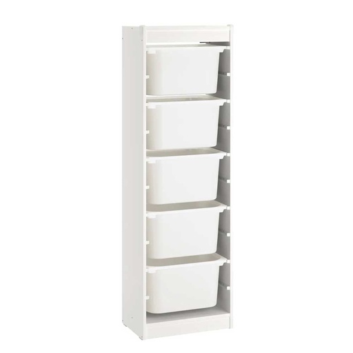 TROFAST Storage Combination with Boxes, White-White46X30X146 cm