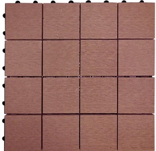 Diy Snap-On Composite Wpc Decking Tile Brown 30 X 30 cm