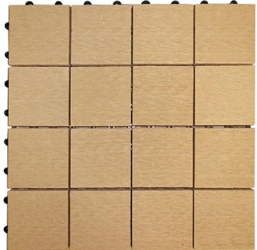 Diy Snap-On Composite Wpc Deck Tile Beige 30cm X 30cm