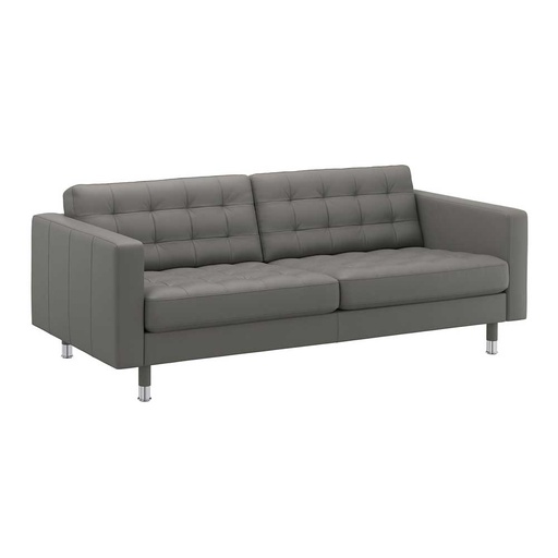 LANDSKRONA 3-seat Sofa, Grann-Bomstad Grey-Green-Metal