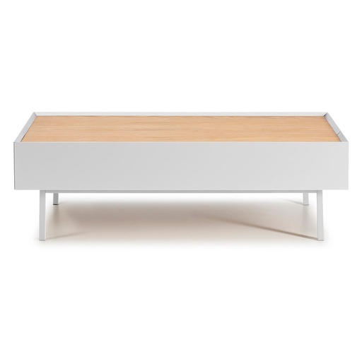 KENTUCKY Coffee Table with Two Drawers,white
