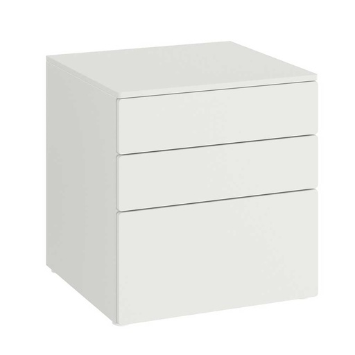 SMÅSTAD - PLATSA Chest of 3 Drawers White, White 60X55X63 cm