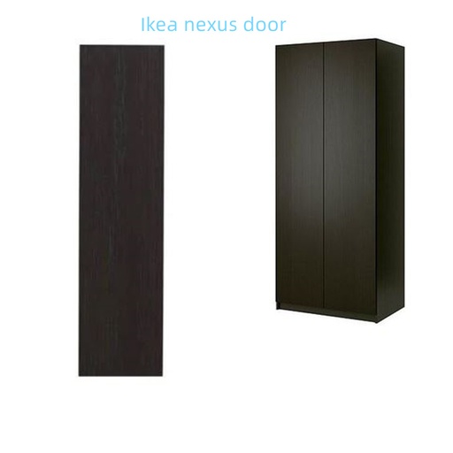 NEXUS Door for pax wardrobe , black-brown veneer