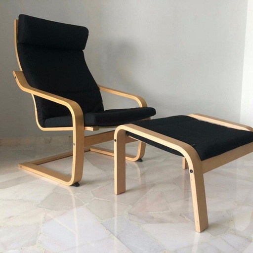 Poang  footstool cushion  black 55x59 cm (Footstool cushion only)