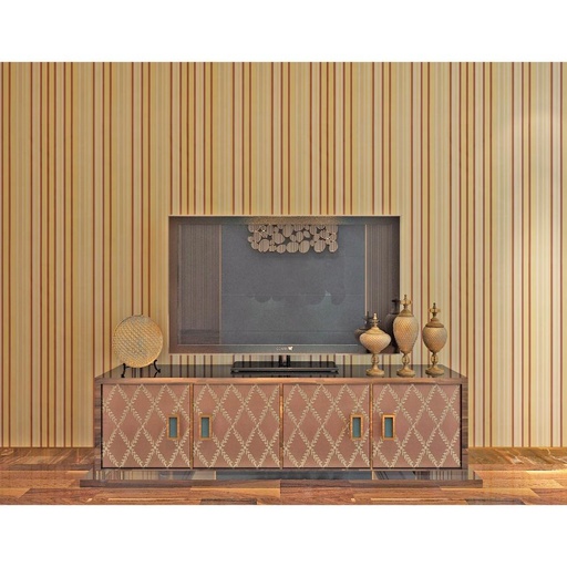 Yellow and Light Brown Stripes Pattern Wallpaper