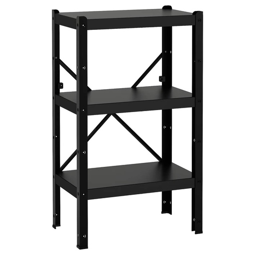 BROR 1 section/shelves black 65x40x110 cm