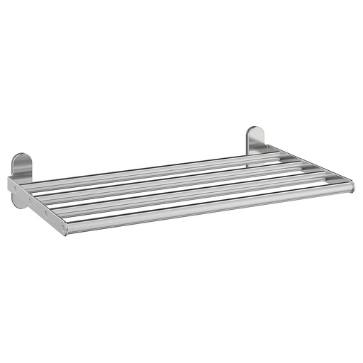 BROGRUND wall shelf with towel rail stainless steel 47x27 cm