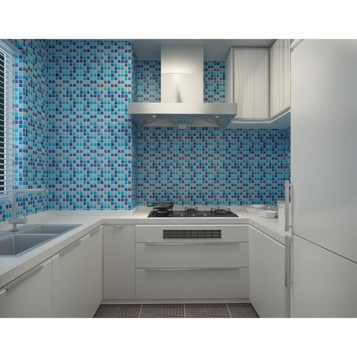 Small Blue Color Squares Pattern Wallpaper