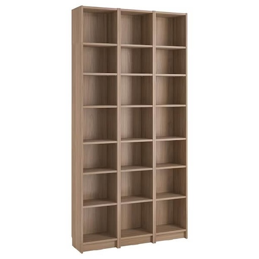 BILLY bookcase comb with extension units oak effect 120x237 cm