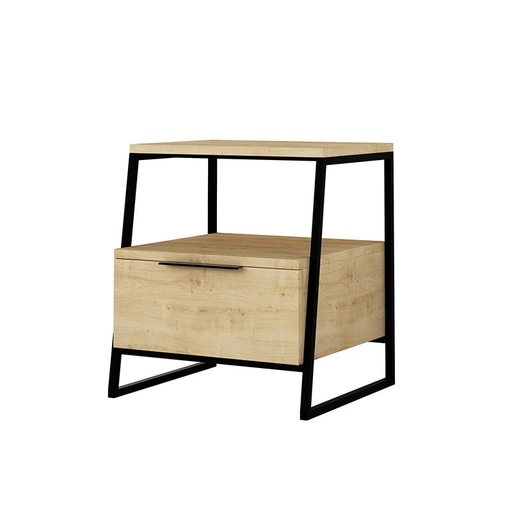 Agrı Nightstand With Drawer - Oak