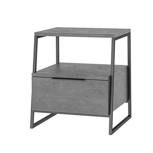Agrı Nightstand With Drawer - Retro Grey