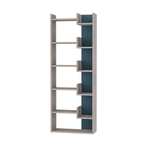 Osmancık Bookcase - Light Mocha - Turquoise