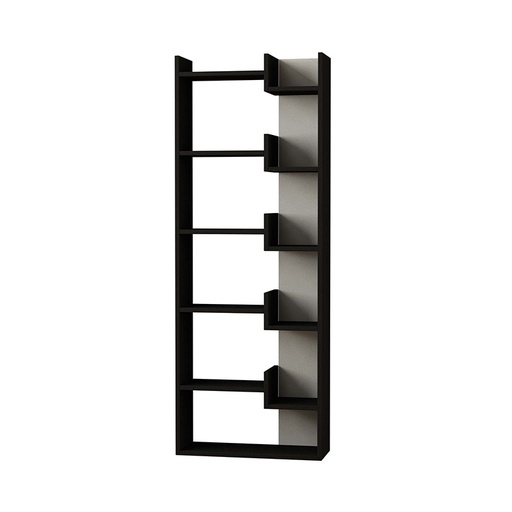 Osmancık Bookcase - Anthracite - White