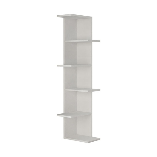 Karasu Corner Bookcase - White - White
