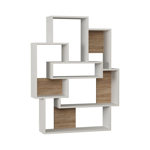 Simav Bookcase - White - Oak