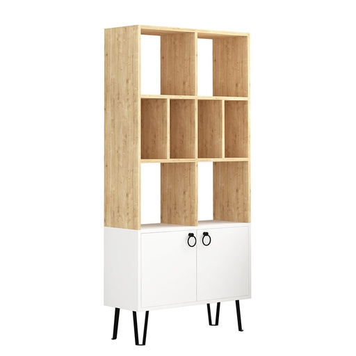 Payas Bookcase - Oak - White