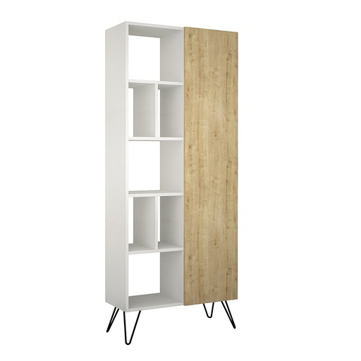 Polatlı Bookcase - White - Oak