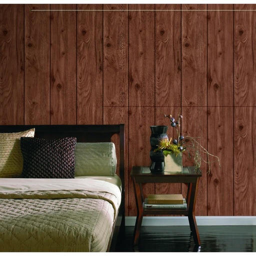 3D Dark Brown Wood Pattern Wallpaper