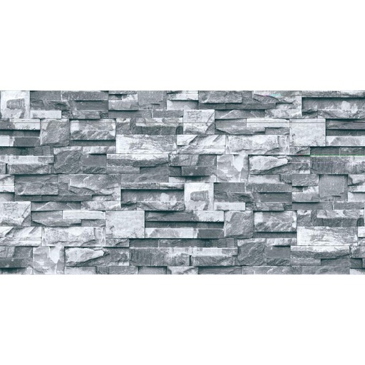 3D Different Size Grey Tiles Pattern Wallpaper