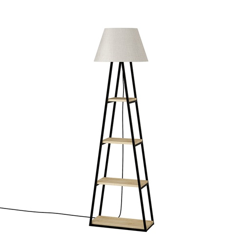 Agrı Floor Lamp - Oak - Linen