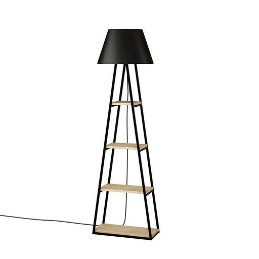 Agrı Floor Lamp - Oak - Black