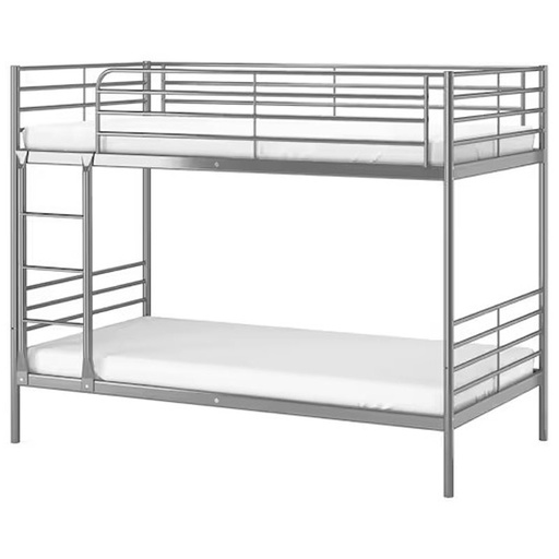 Svarta Bunk Bed Frame, Silver Colour, 90X200 cm