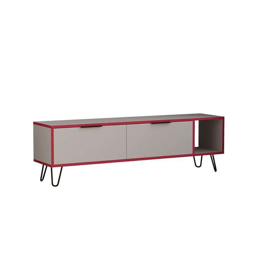 Nazilli Tv Unit - Light Mocha - Burgundy