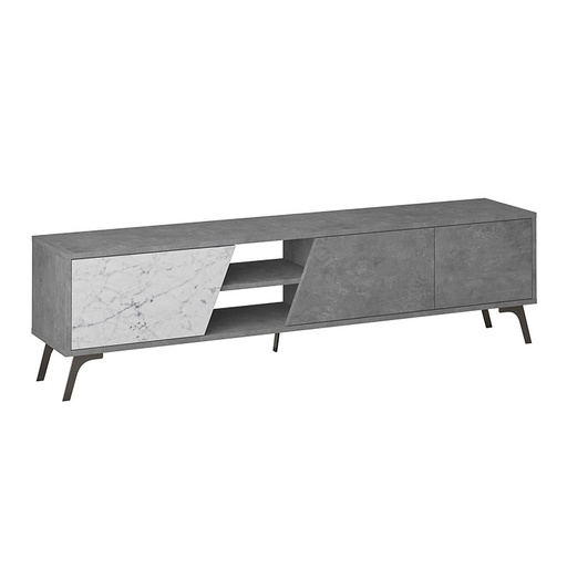 Patnos Tv Stand - Retro Grey - Carrara