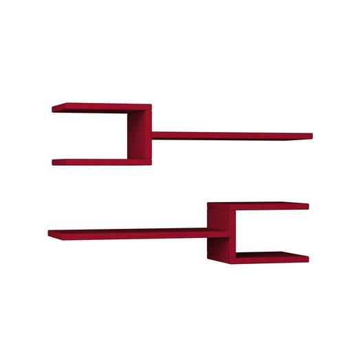 Dilovası Fork Shelf Set - Burgundy