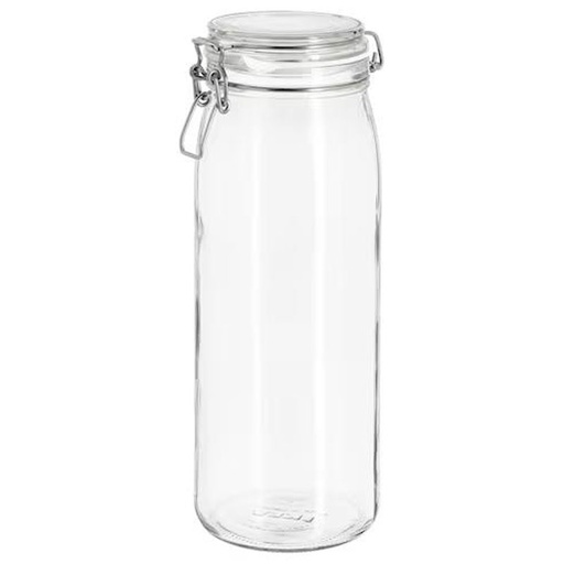 KORKEN Jar with Lid, Clear Glass,2L
