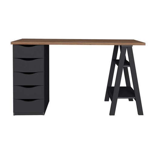  Divinopolis Desk - Nogal/ Black