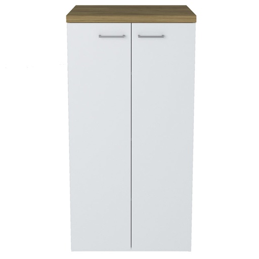  Castanhal 1400 High Cabinet with 2 Doors - Elm/ White