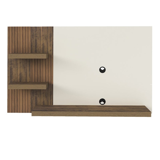 Campinas Tv Wall Panel - Slatted Pine/ Off White