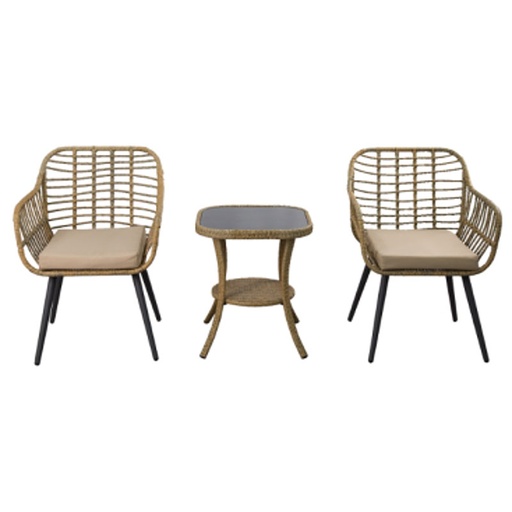 DAVE Outdoor steel frame, PE-Rattan Chair