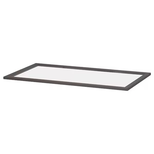 KOMPLEMENT Glass Shelf, Dark Grey, 100x58 cm